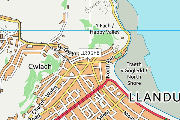 LL30 2HE map - OS VectorMap District (Ordnance Survey)