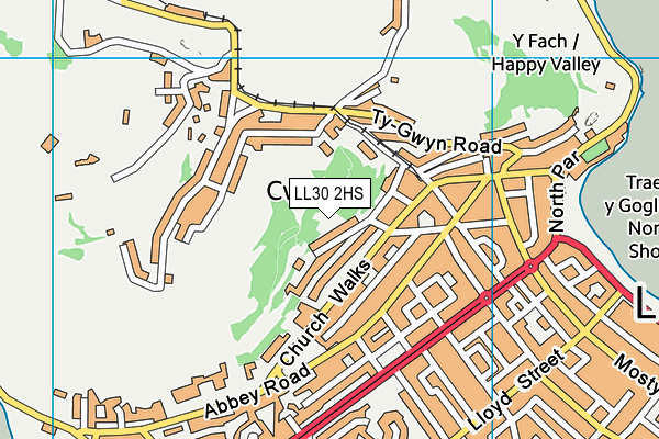 LL30 2HS map - OS VectorMap District (Ordnance Survey)