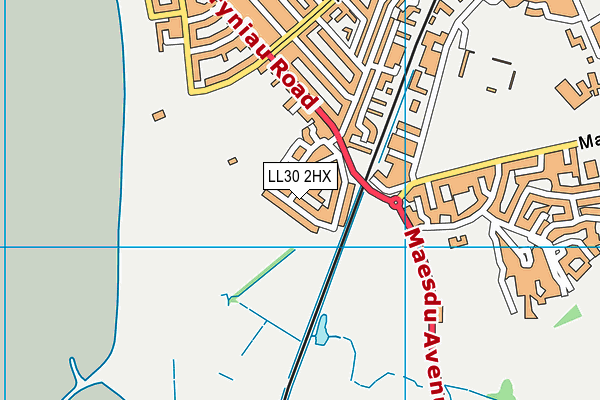 LL30 2HX map - OS VectorMap District (Ordnance Survey)