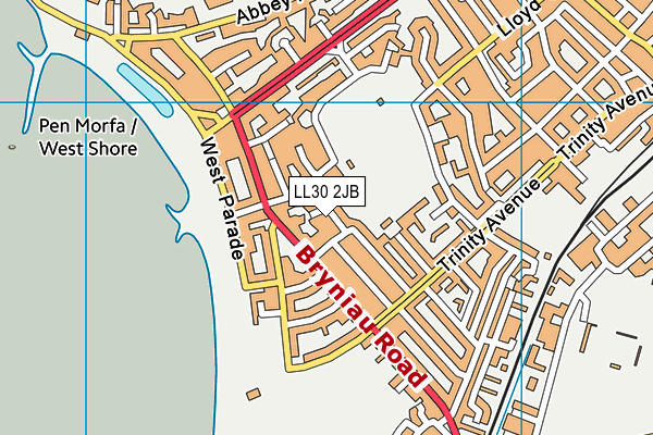 LL30 2JB map - OS VectorMap District (Ordnance Survey)