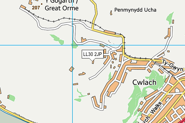 LL30 2JP map - OS VectorMap District (Ordnance Survey)
