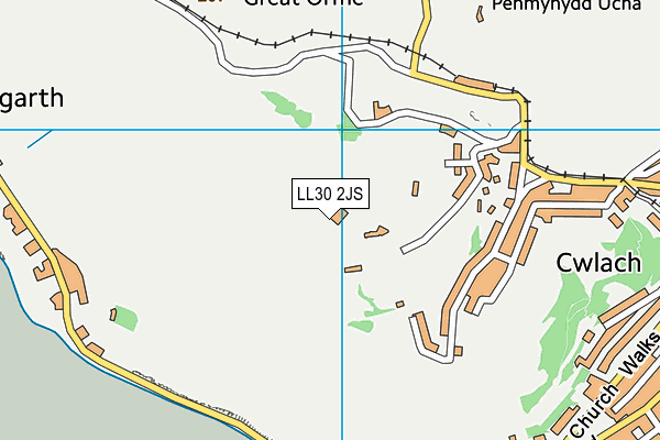 LL30 2JS map - OS VectorMap District (Ordnance Survey)