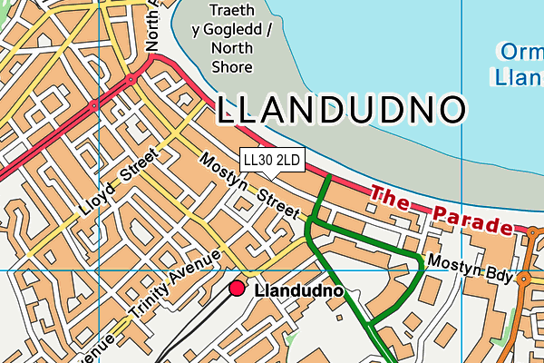 LL30 2LD map - OS VectorMap District (Ordnance Survey)