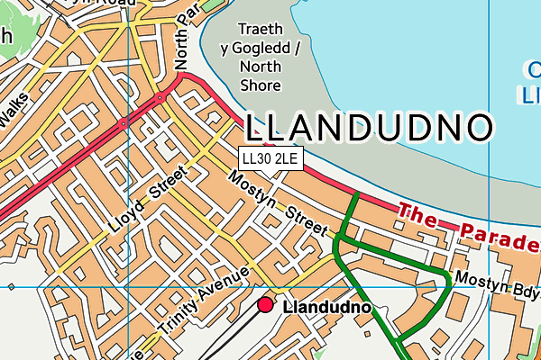 Map of THE ALEX LLANDUDNO LIMITED at district scale