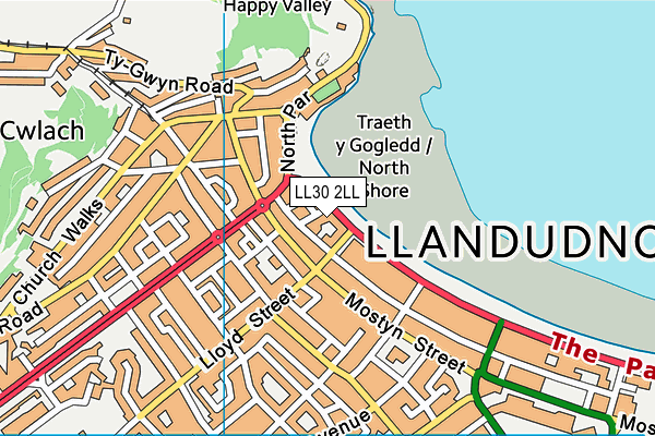 LL30 2LL map - OS VectorMap District (Ordnance Survey)