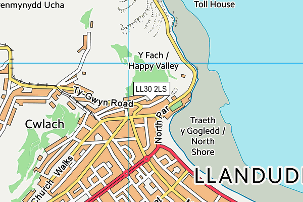 LL30 2LS map - OS VectorMap District (Ordnance Survey)