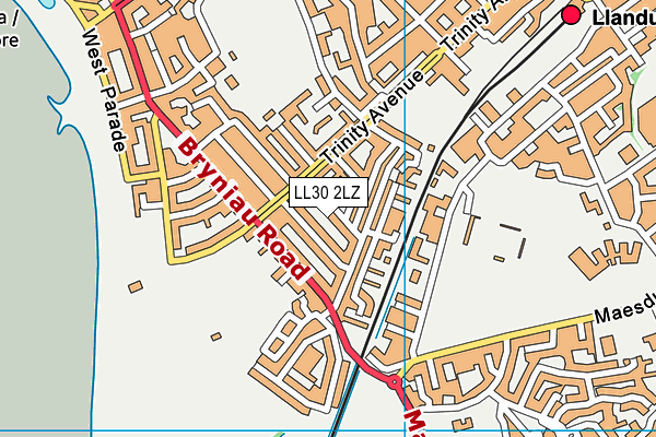 Ysgol Ffordd Dyffryn map (LL30 2LZ) - OS VectorMap District (Ordnance Survey)
