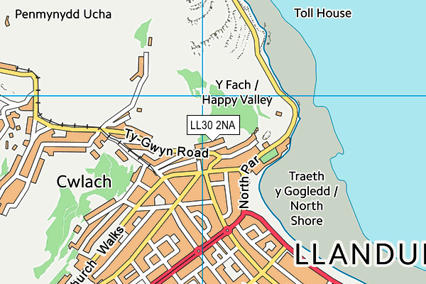 LL30 2NA map - OS VectorMap District (Ordnance Survey)