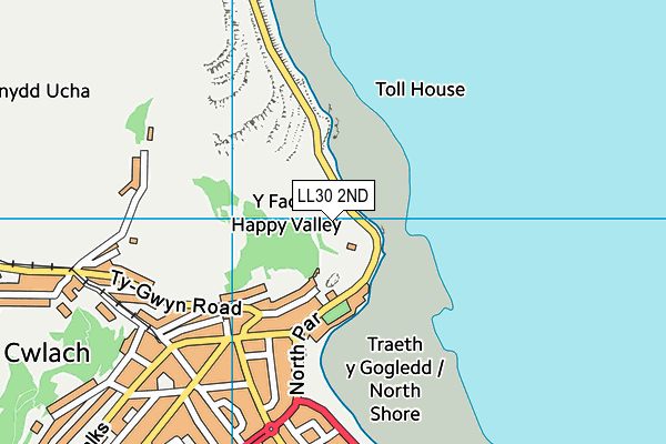 LL30 2ND map - OS VectorMap District (Ordnance Survey)