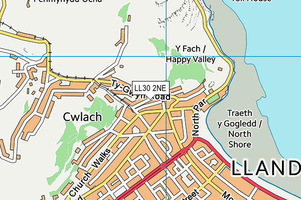 LL30 2NE map - OS VectorMap District (Ordnance Survey)