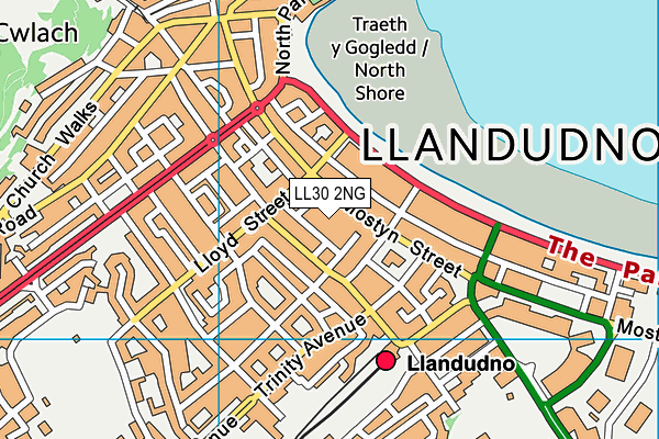 Map of LLANDUDNO SPECSAVERS LIMITED at district scale