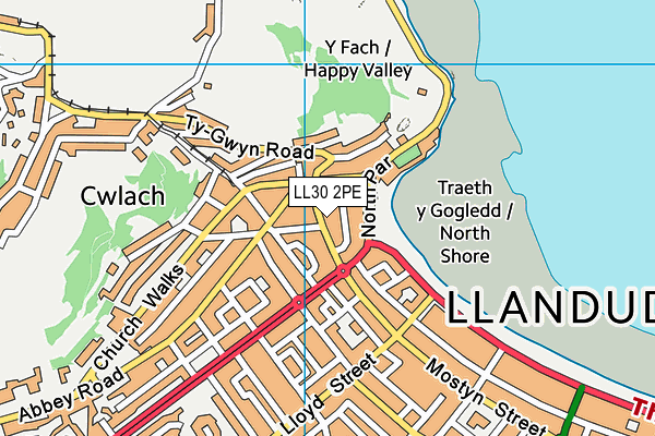 LL30 2PE map - OS VectorMap District (Ordnance Survey)