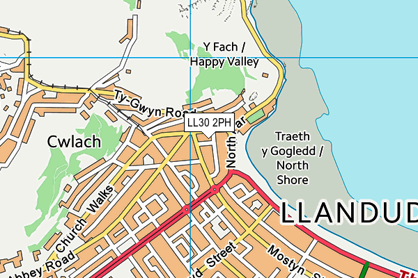 LL30 2PH map - OS VectorMap District (Ordnance Survey)