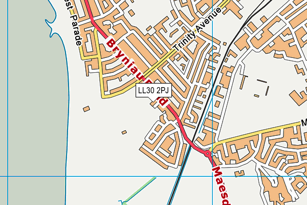 LL30 2PJ map - OS VectorMap District (Ordnance Survey)