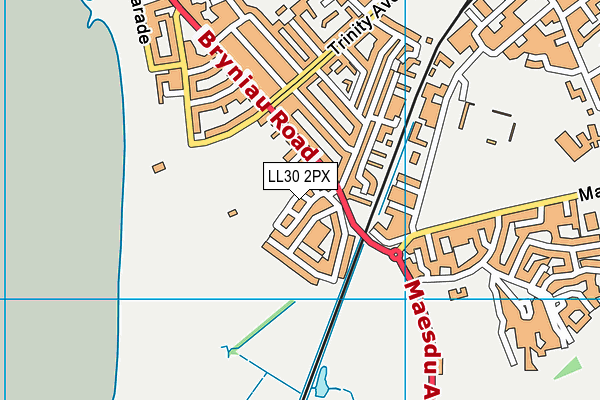 LL30 2PX map - OS VectorMap District (Ordnance Survey)