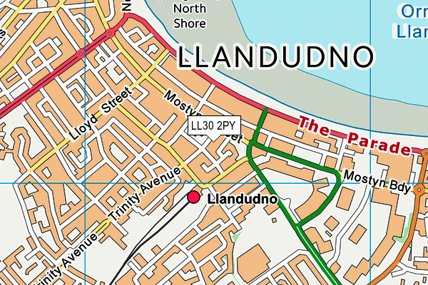 LL30 2PY map - OS VectorMap District (Ordnance Survey)