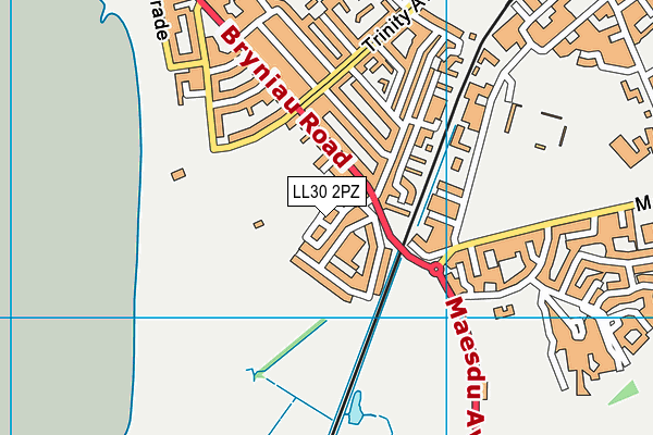 LL30 2PZ map - OS VectorMap District (Ordnance Survey)