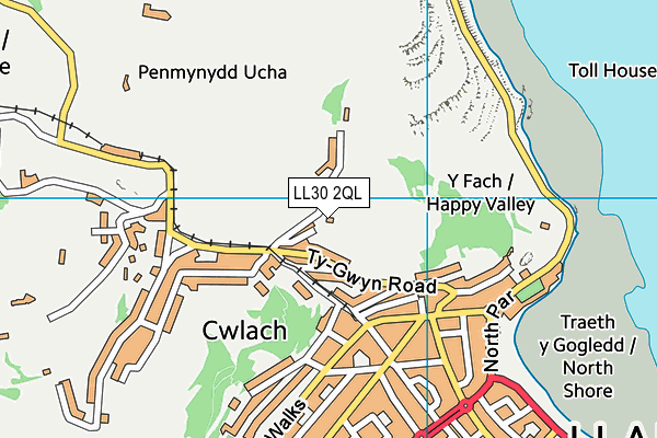LL30 2QL map - OS VectorMap District (Ordnance Survey)