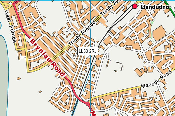 LL30 2RJ map - OS VectorMap District (Ordnance Survey)