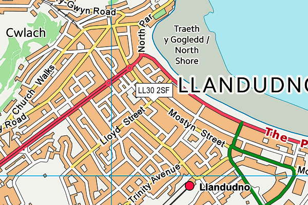 LL30 2SF map - OS VectorMap District (Ordnance Survey)