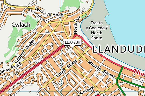 LL30 2SH map - OS VectorMap District (Ordnance Survey)