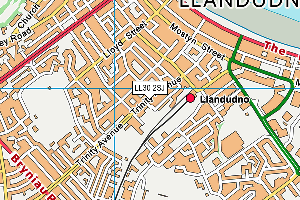 LL30 2SJ map - OS VectorMap District (Ordnance Survey)
