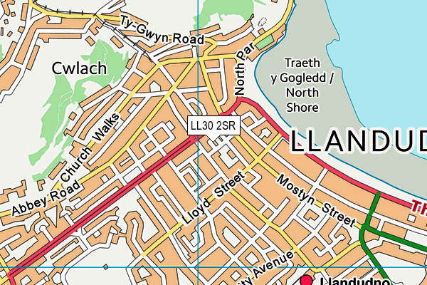 LL30 2SR map - OS VectorMap District (Ordnance Survey)