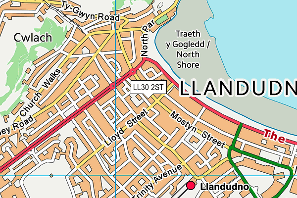 LL30 2ST map - OS VectorMap District (Ordnance Survey)