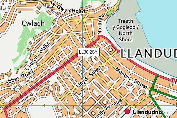 LL30 2SY map - OS VectorMap District (Ordnance Survey)