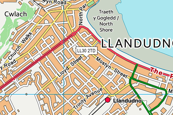 LL30 2TD map - OS VectorMap District (Ordnance Survey)