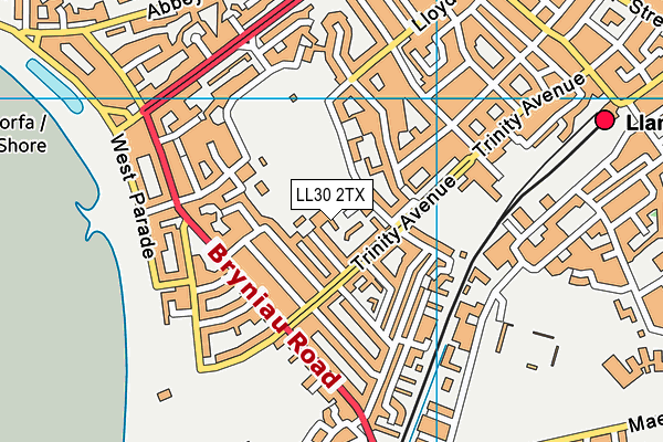 LL30 2TX map - OS VectorMap District (Ordnance Survey)
