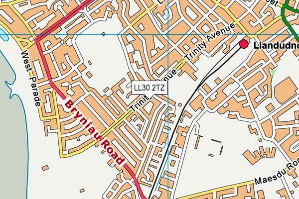 LL30 2TZ map - OS VectorMap District (Ordnance Survey)