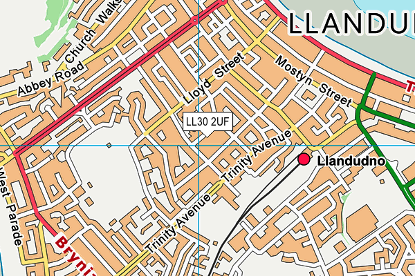 LL30 2UF map - OS VectorMap District (Ordnance Survey)