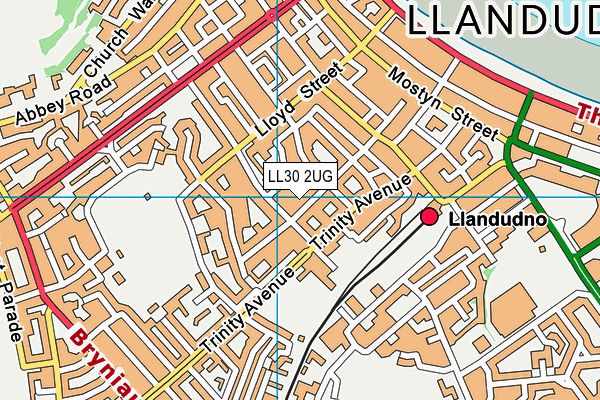 LL30 2UG map - OS VectorMap District (Ordnance Survey)