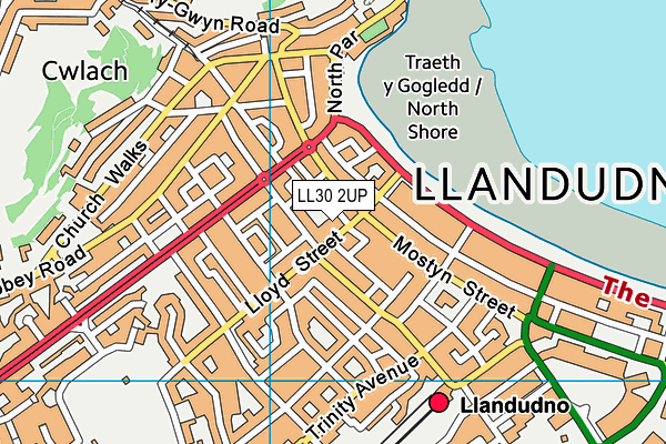 LL30 2UP map - OS VectorMap District (Ordnance Survey)