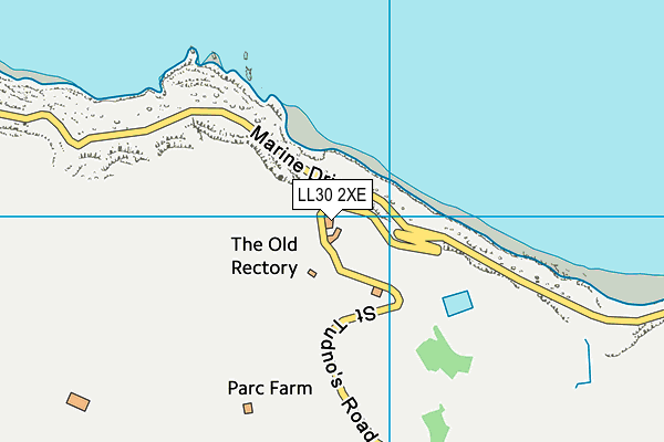 LL30 2XE map - OS VectorMap District (Ordnance Survey)