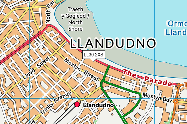 LL30 2XS map - OS VectorMap District (Ordnance Survey)