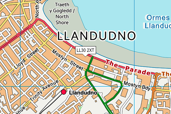 LL30 2XT map - OS VectorMap District (Ordnance Survey)
