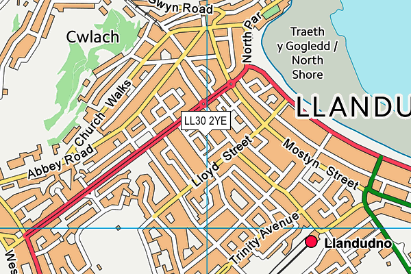 LL30 2YE map - OS VectorMap District (Ordnance Survey)