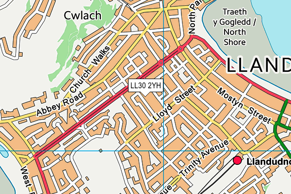 LL30 2YH map - OS VectorMap District (Ordnance Survey)