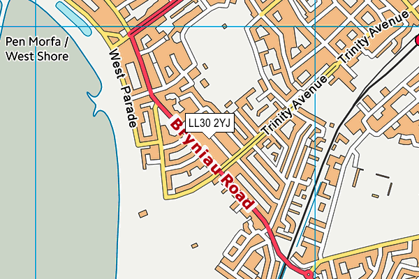 LL30 2YJ map - OS VectorMap District (Ordnance Survey)