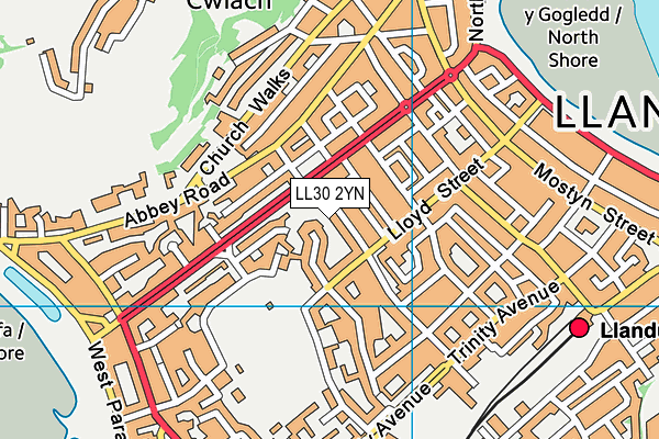 LL30 2YN map - OS VectorMap District (Ordnance Survey)