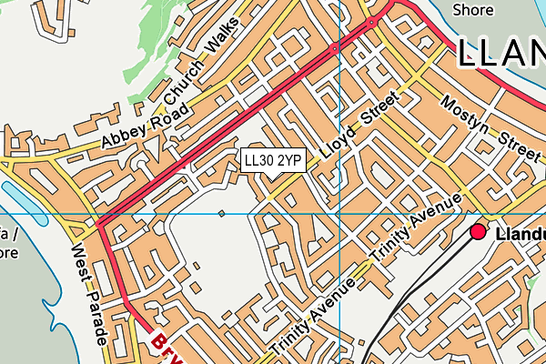 LL30 2YP map - OS VectorMap District (Ordnance Survey)