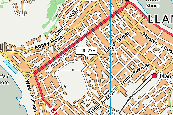 LL30 2YR map - OS VectorMap District (Ordnance Survey)