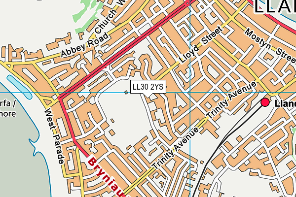 LL30 2YS map - OS VectorMap District (Ordnance Survey)
