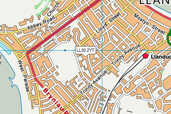 LL30 2YT map - OS VectorMap District (Ordnance Survey)