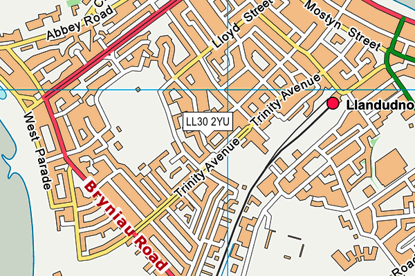 LL30 2YU map - OS VectorMap District (Ordnance Survey)