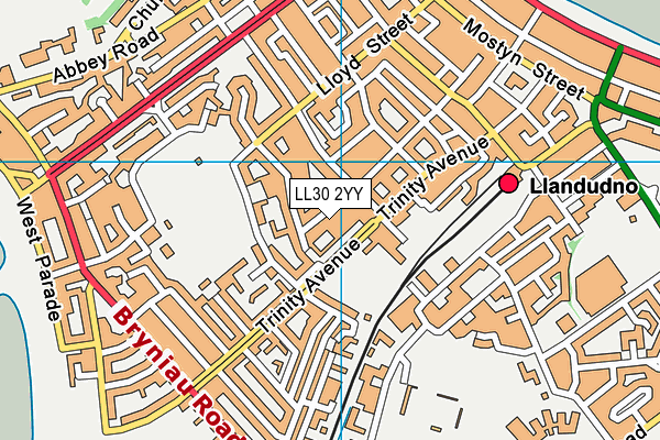 LL30 2YY map - OS VectorMap District (Ordnance Survey)