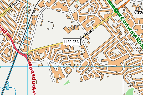 LL30 2ZA map - OS VectorMap District (Ordnance Survey)
