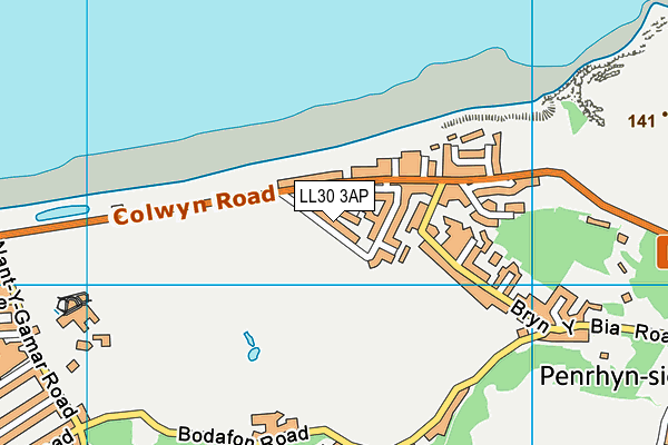 LL30 3AP map - OS VectorMap District (Ordnance Survey)